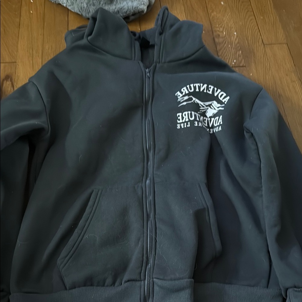 Kids Black Adventure Hoodie